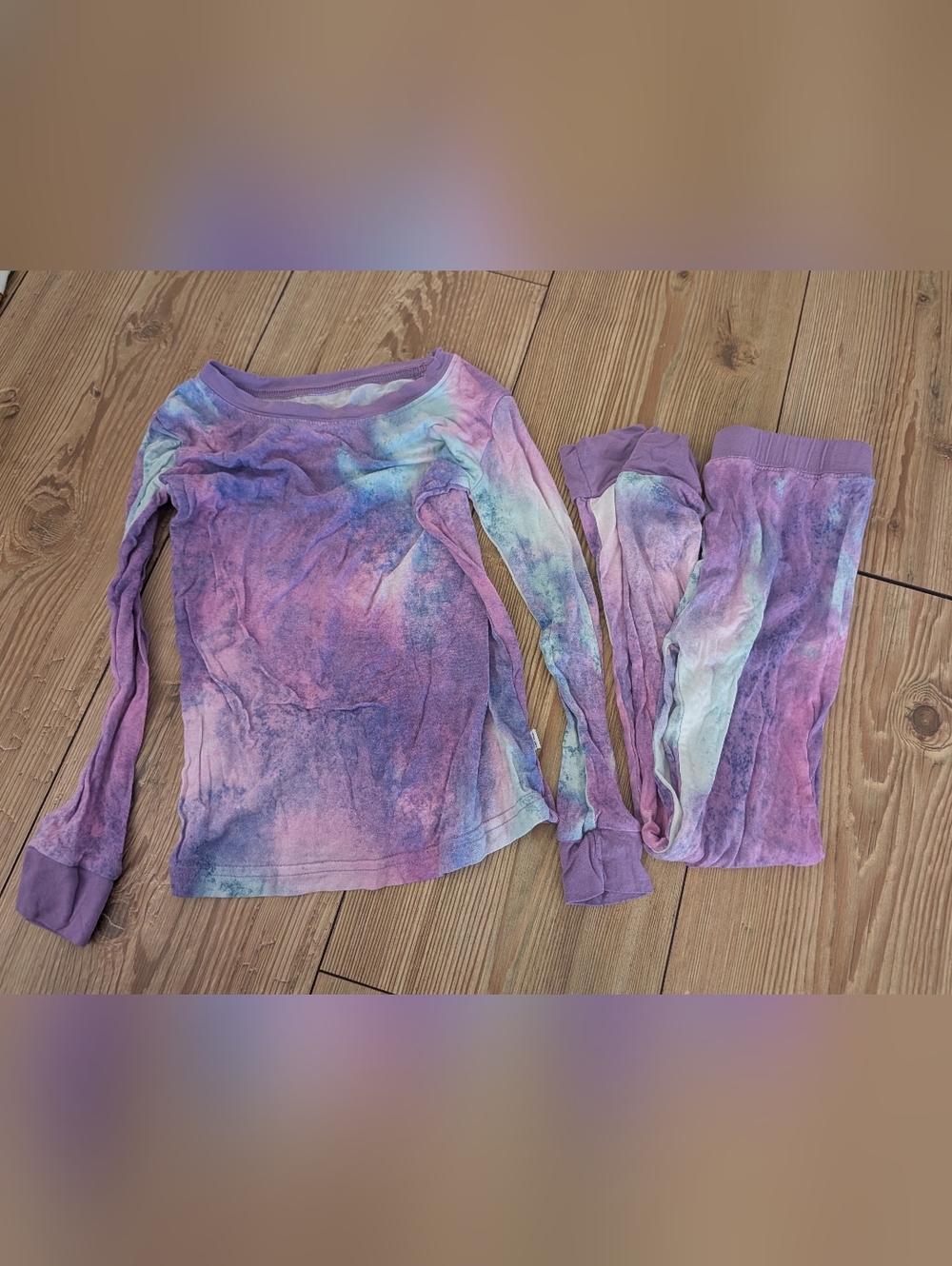 Little Sleepies Purple Watercolor PJ Set